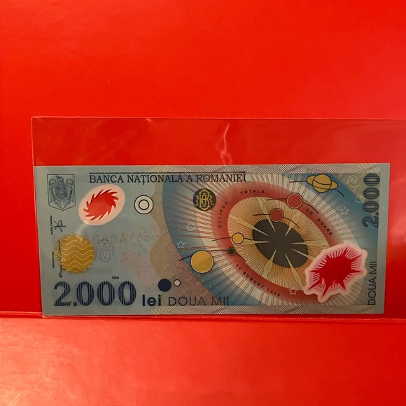 🇷🇴 Romania 2000 Lei Banknote Polymer 1999 - Picture 2 of 3
